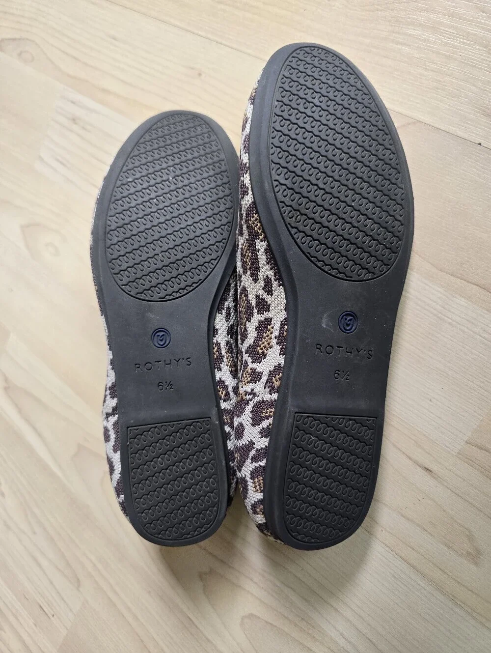 Rothy's The Loafer Shoes Retired Mocha Spot Leopard  Size 6.5